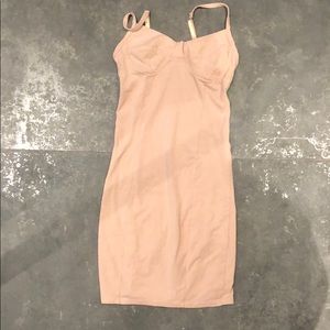 Blush/Tan Bodycon Dress